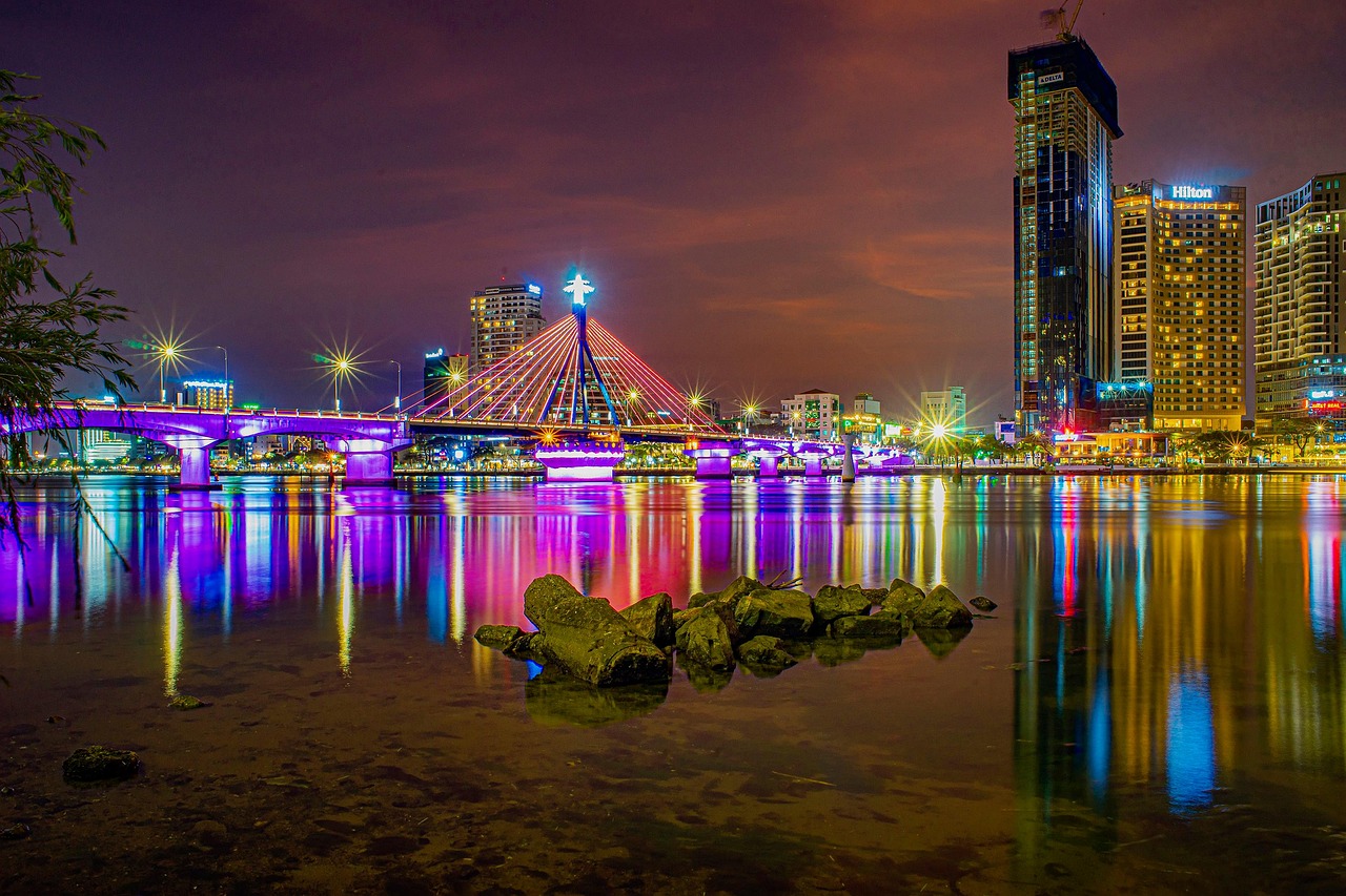 da nang, river, night, scenery, city, evening, landscape, da nang, da nang, da nang, da nang, da nang